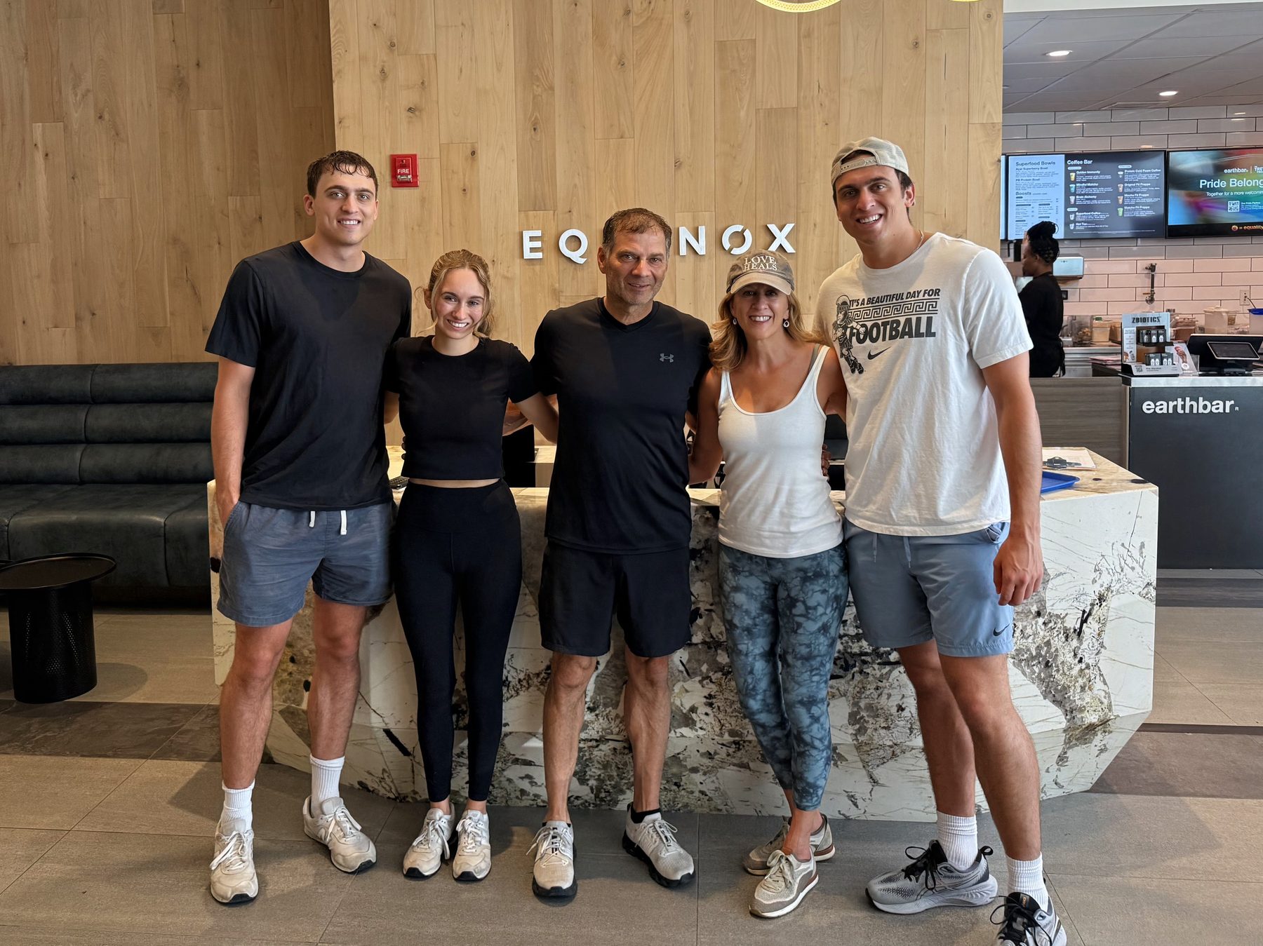 The Batten family at the gym together