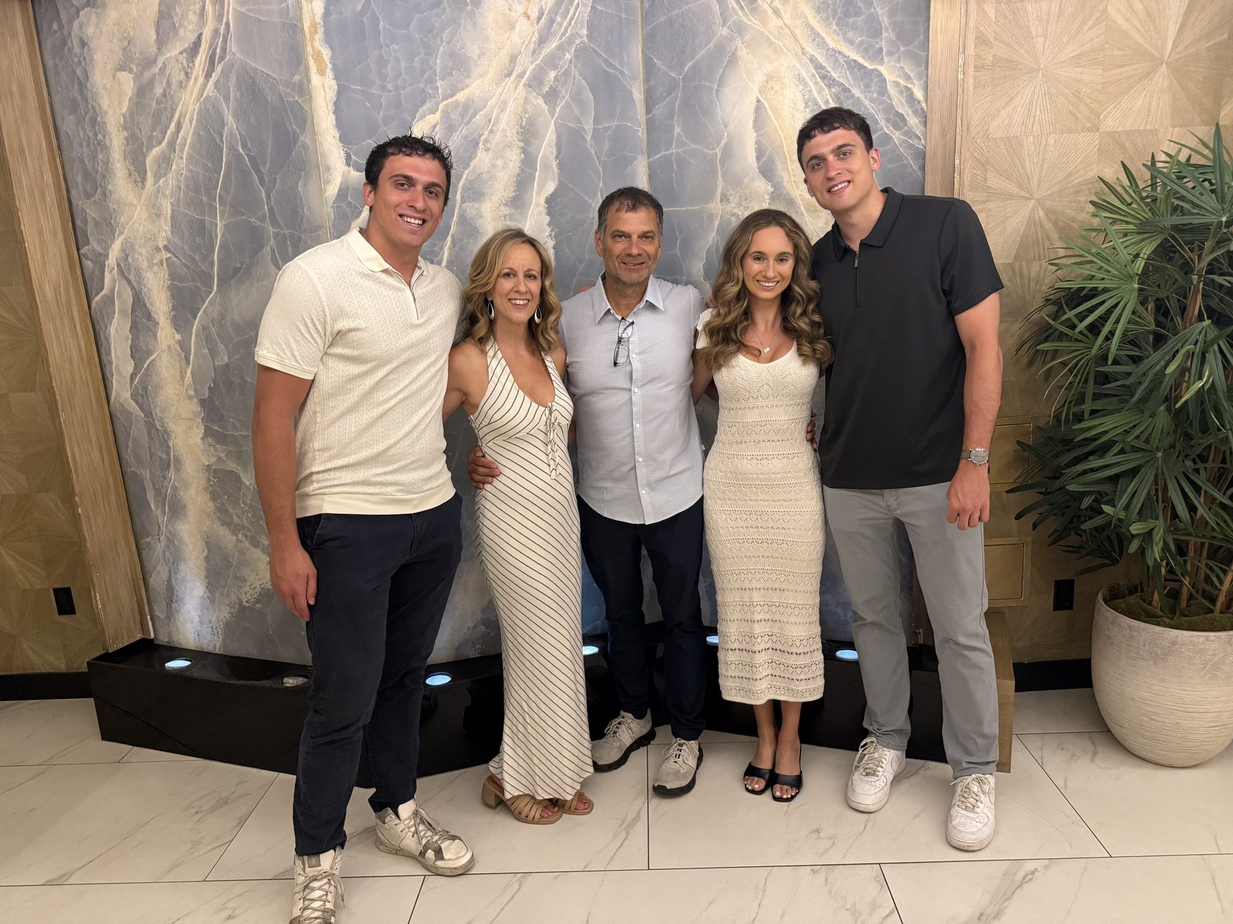 Mike and Angelle Batten with their three kids
